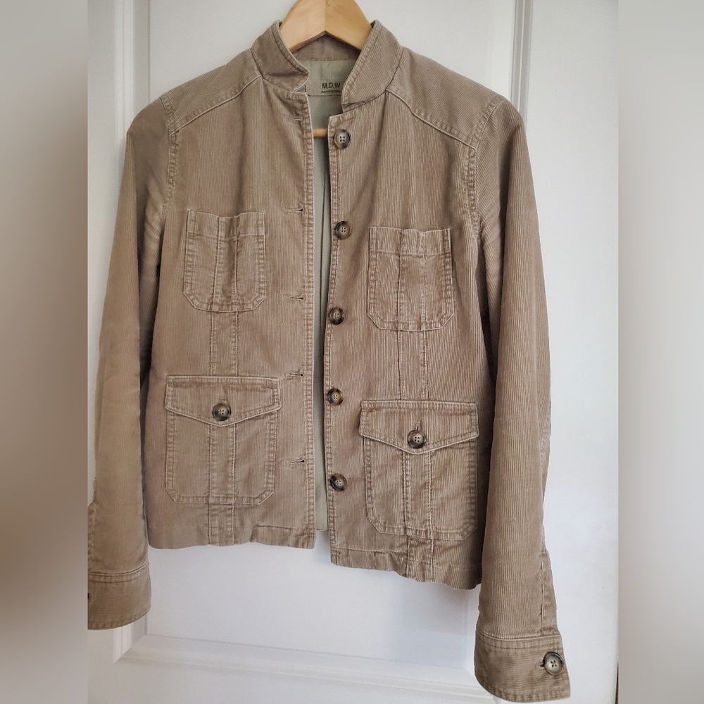 Massimo Dutti size small, velvet dark beige jacket